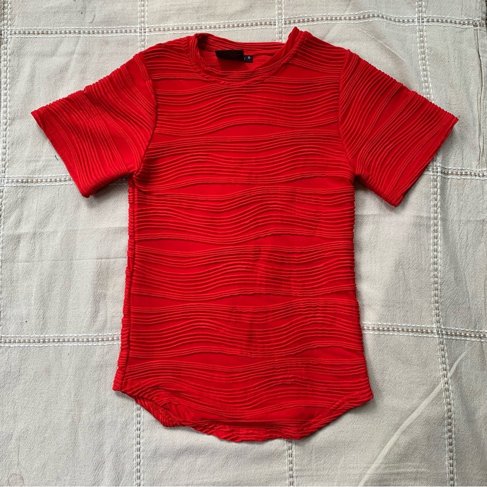 Apache Red Textured Tee - Picture 4 of 7